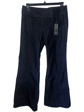 BISOU BISOU Bootcut Trouser Jeans Black Size 10 NWT